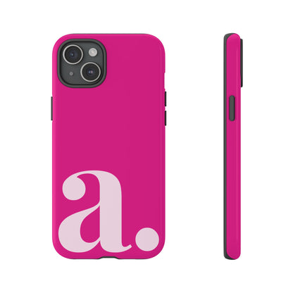 Custom Monogram Initial iPhone Case - Pink Shockproof Cover