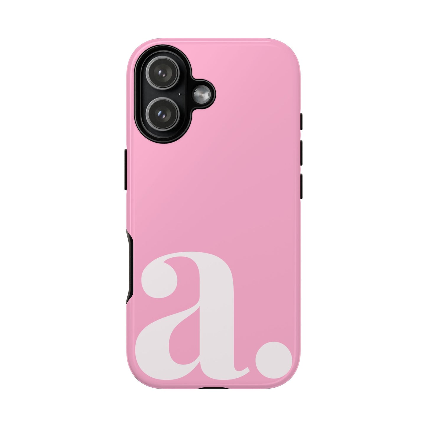 Pink Monogram Initial iPhone Case - Custom Letter Phone Cover