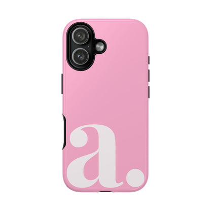 Pink Monogram Initial iPhone Case - Custom Letter Phone Cover