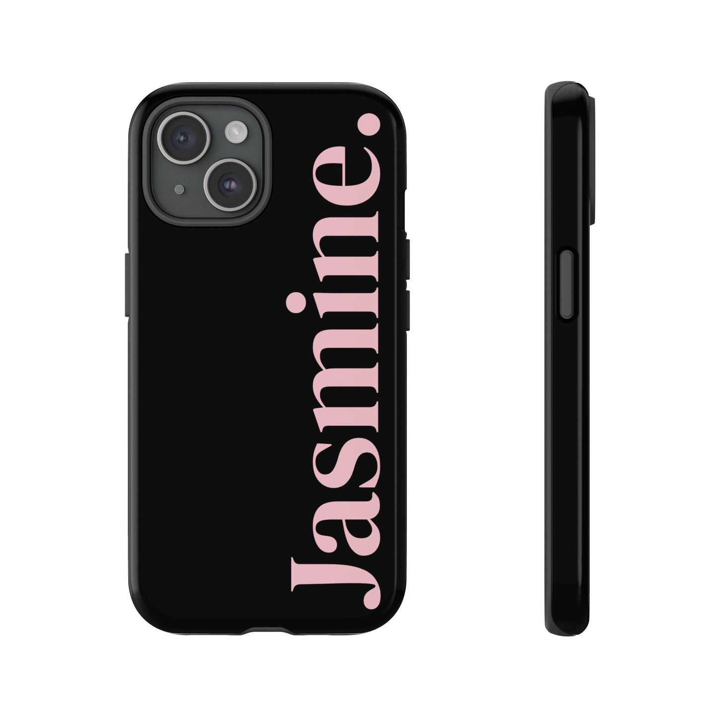Personalized Name Black iPhone Case - Custom Tough Cover