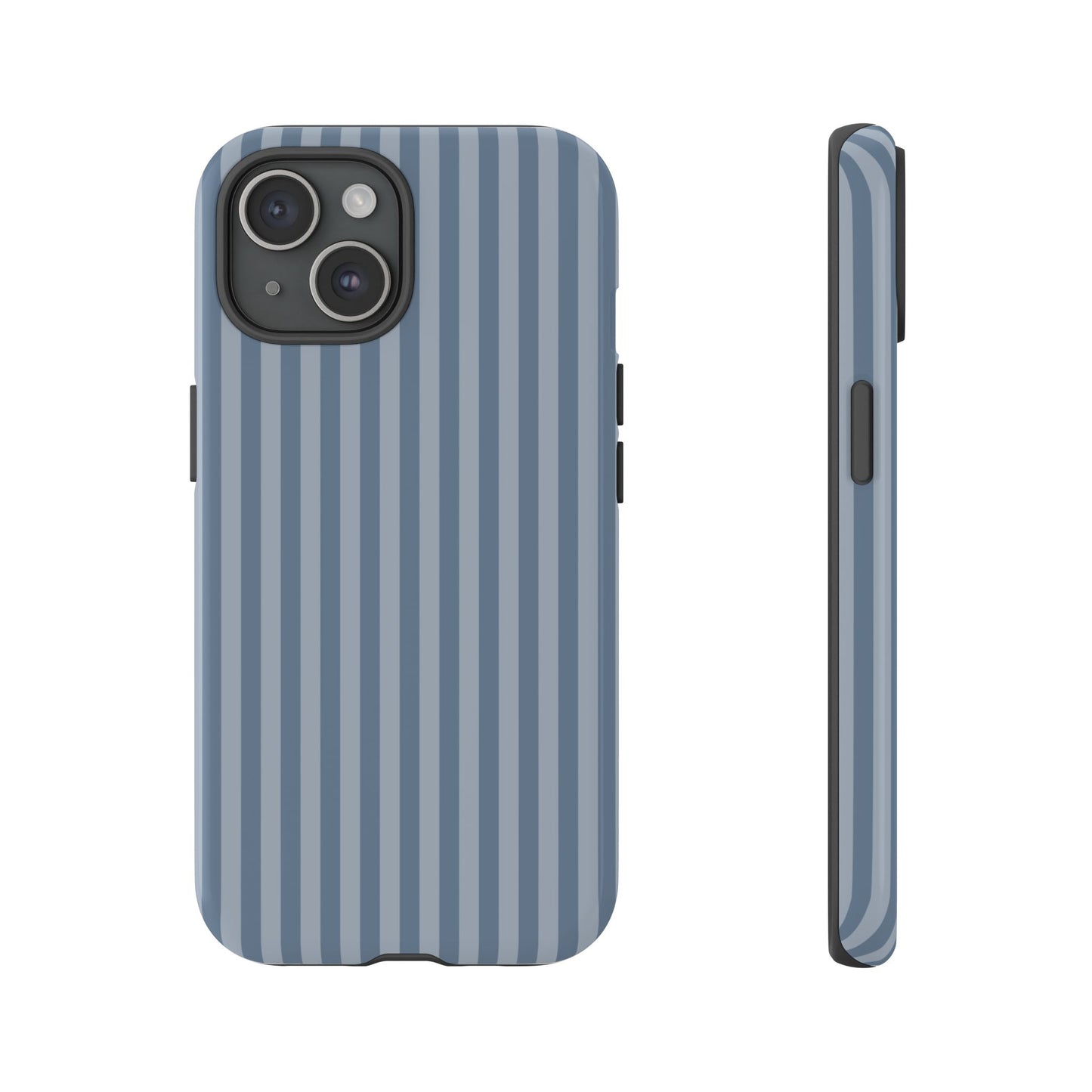Blue Gray Striped iPhone Case - Minimalist Stripe Pattern