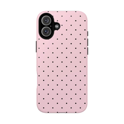 Cute Millennial Pink Polka Dot iPhone Case