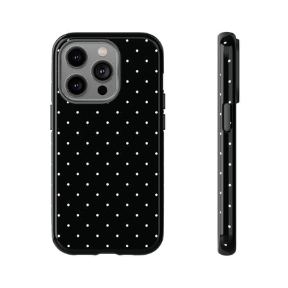 Black Chic Polka Dot iPhone Case - Minimalist Style