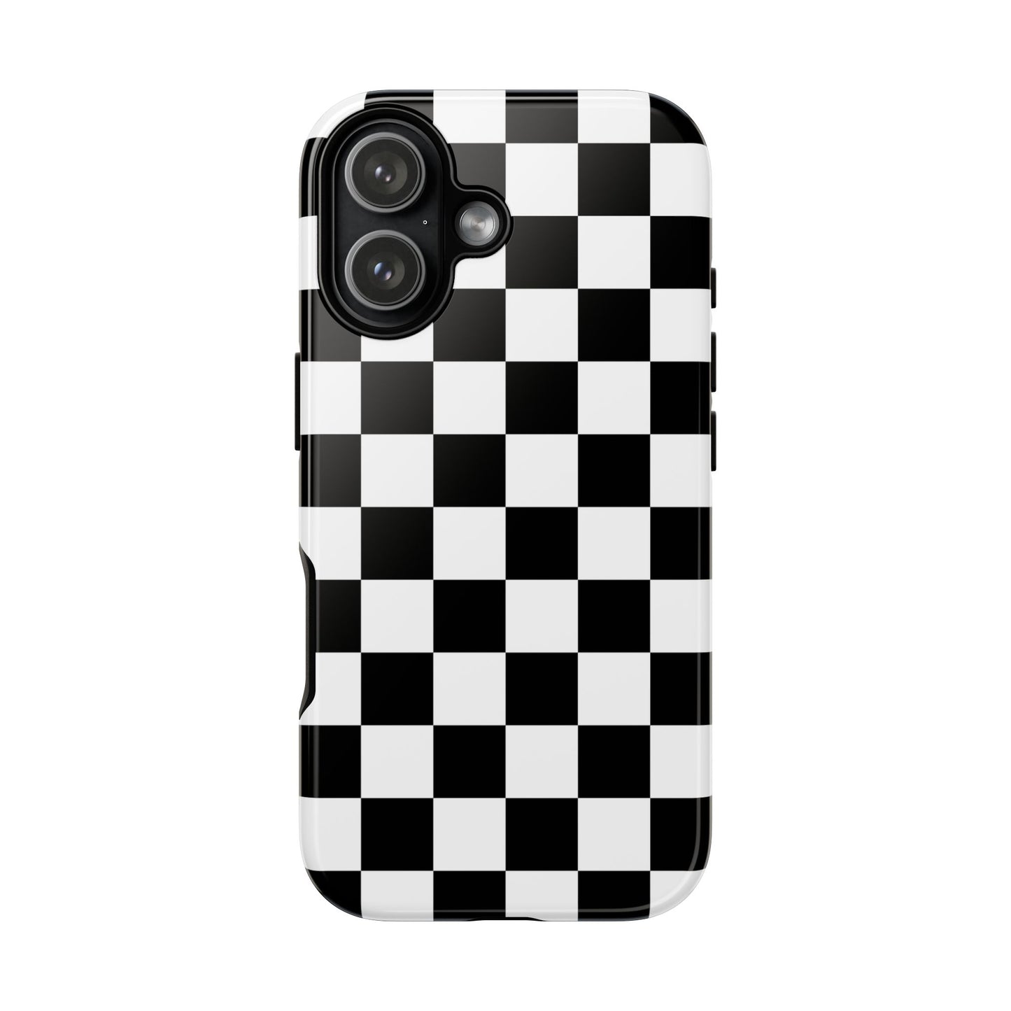 Black and White Checkered Pattern iPhone Case