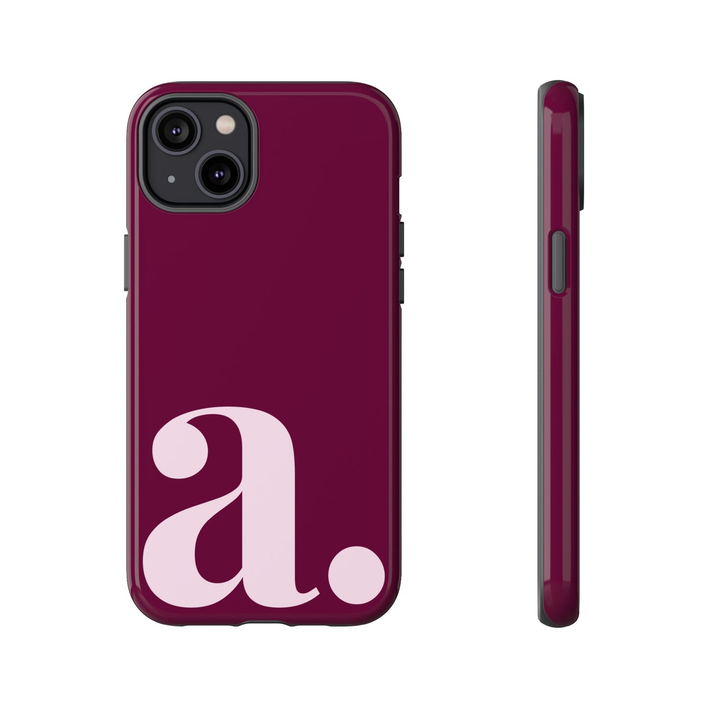 Personalized Monogram iPhone Case - Rich Burgundy Phone Cover