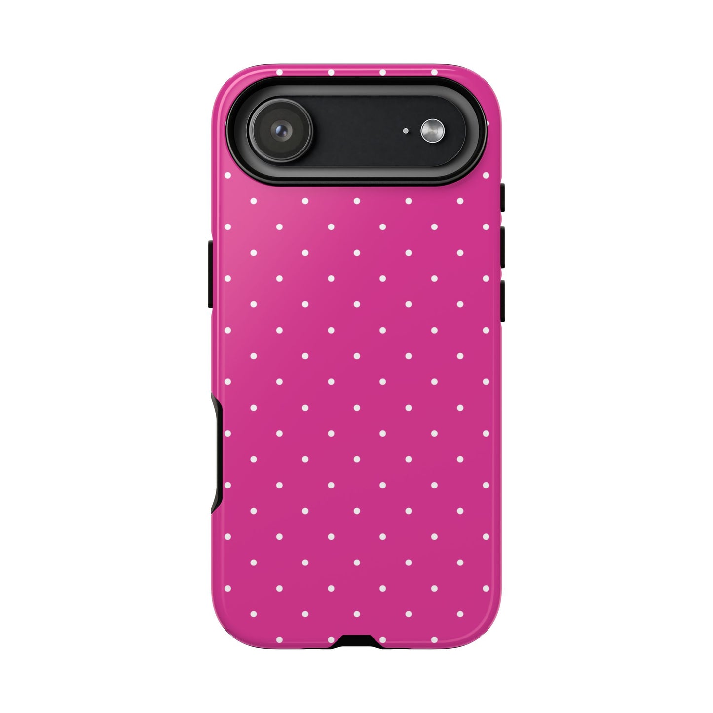 Fuchsia Pink Polka Dot iPhone Case for Women