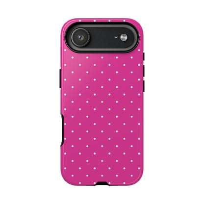 Fuchsia Pink Polka Dot iPhone Case for Women