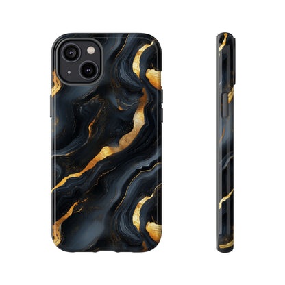 Elegant Black and Gold Marble iPhone Case
