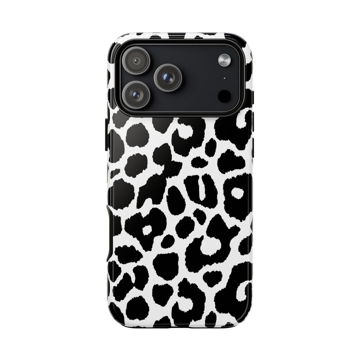 Black and White Leopard Print iPhone Case