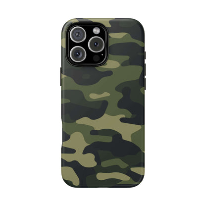 Military Camo iPhone Tough Case - Green Camouflage