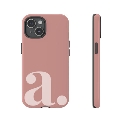 Personalized Initial Monogram iPhone Case - Rose Gold Cover