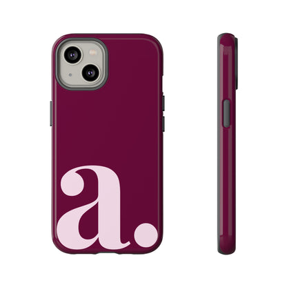 Personalized Monogram iPhone Case - Rich Burgundy Phone Cover