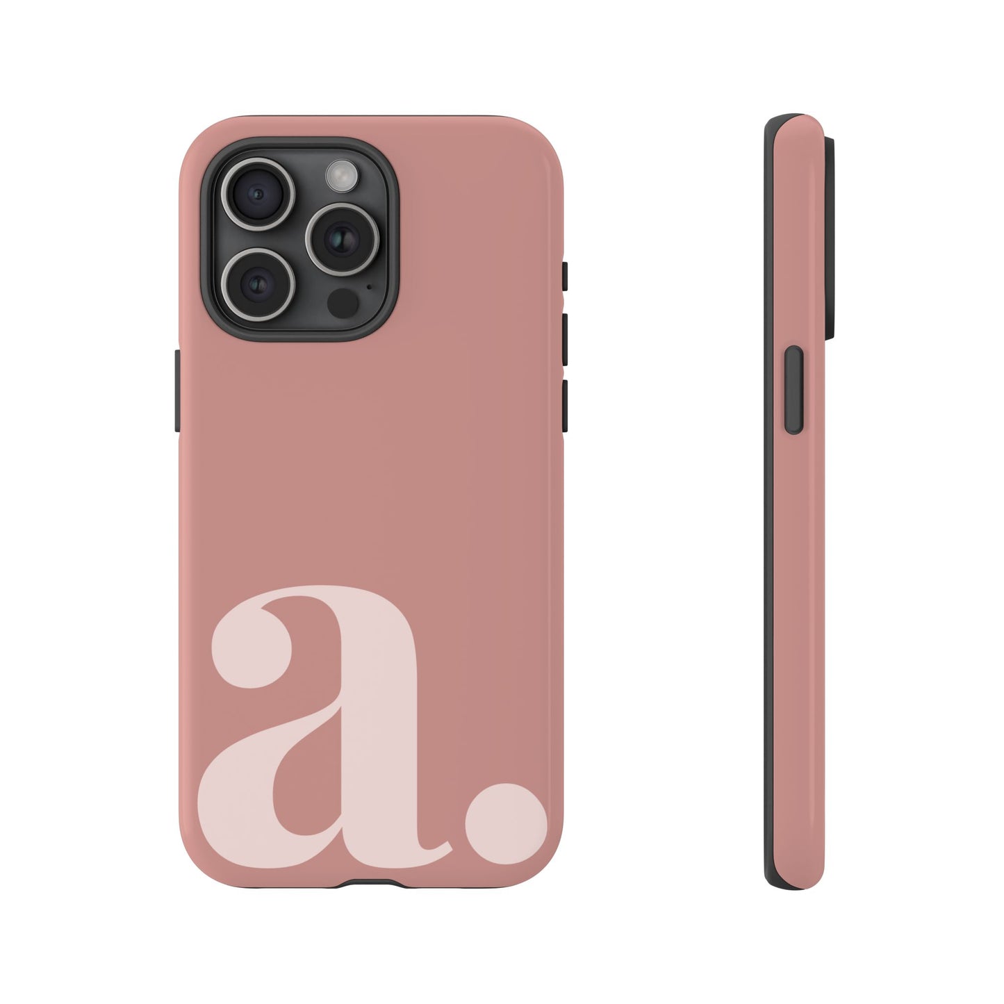 Personalized Initial Monogram iPhone Case - Rose Gold Cover