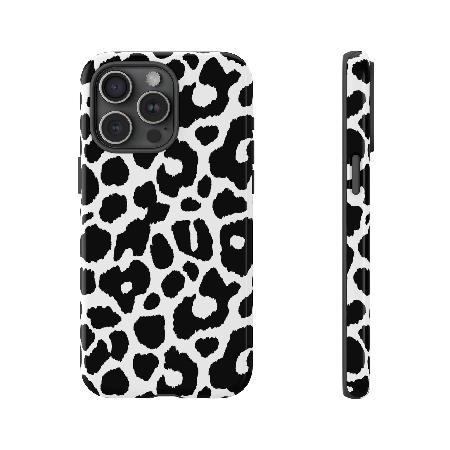 Black and White Leopard Print iPhone Case