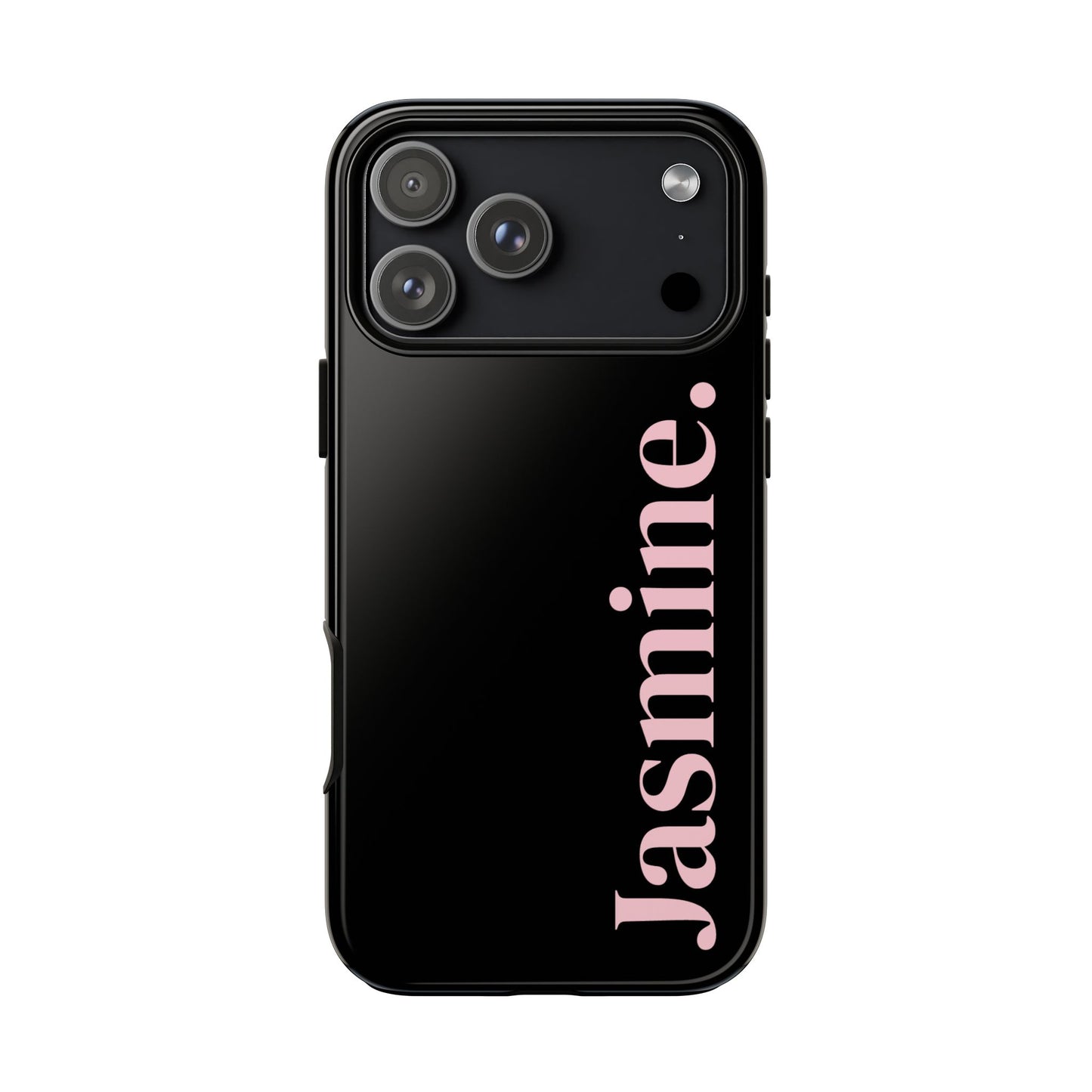 Personalized Name Black iPhone Case - Custom Tough Cover