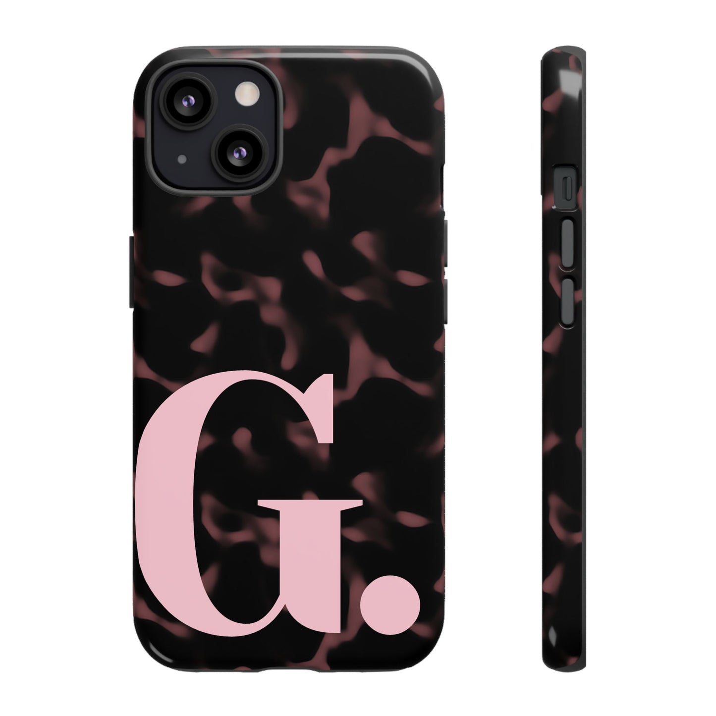 Personalized Initial Tortoise Shell iPhone Case - Blush Chic