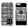 11 Photo Instagram Collage Custom Black Monogram iPhone 6/6s Wallet Case