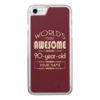 90th Birthday Worlds Best Fabulous Dark Red Maroon Carved iPhone 7 Case
