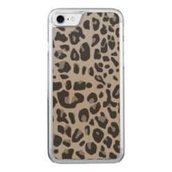Abstract Black White Hipster Cheetah Animal Print Carved iPhone 7 Case