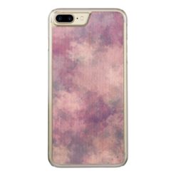 Abstract Blue Lilac Pink Acrylic Look Carved iPhone 7 Plus Case