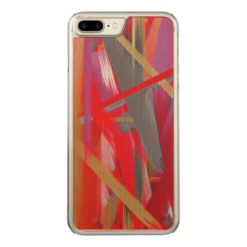 Abstract Color Paint Brush Stroke #8 Carved iPhone 7 Plus Case