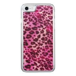 Abstract Pink Hipster Cheetah Animal Print Carved iPhone 7 Case