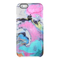 Abstract Watercolor Swirl Clear iPhone 6/6S Case