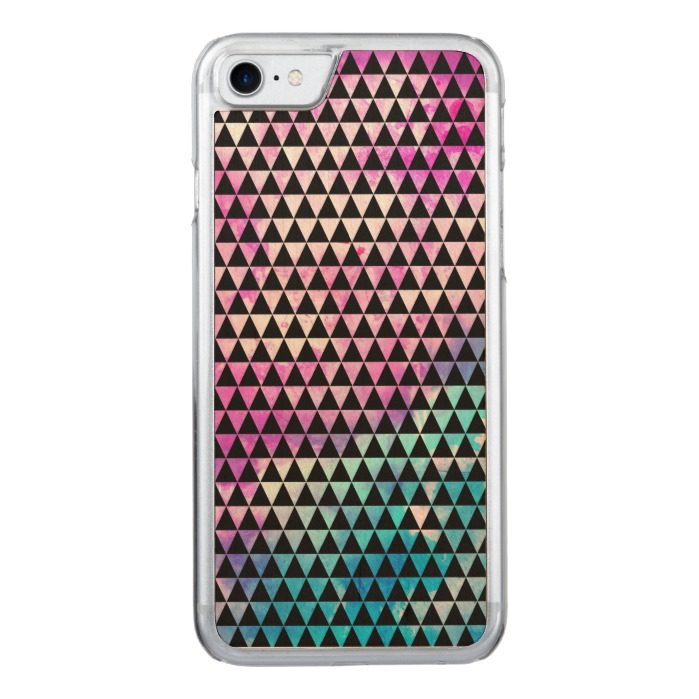 Abstract multicolor nebula triangles pattern Carved iPhone 7 case