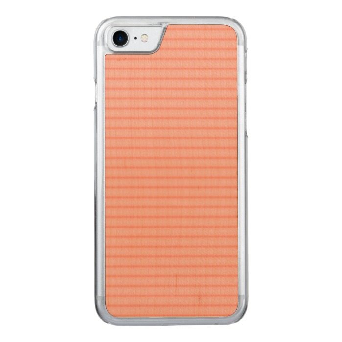 Abstract salmon pink stripes pattern Carved iPhone 7 case