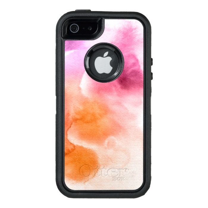 Abstract watercolor hand painted background 3 2 OtterBox defender iPhone case
