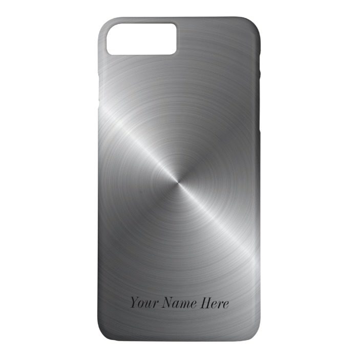 Add Your Name Steel Metal Look iPhone 7 Case
