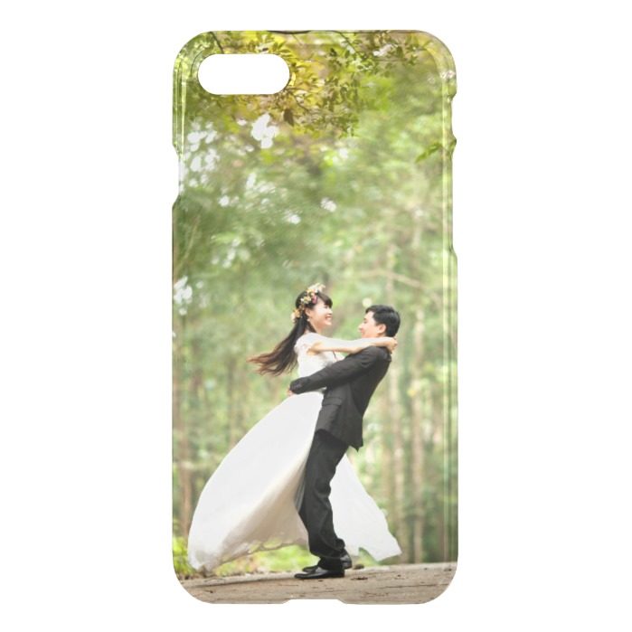 Add your own wedding or engagement photo clear iPhone 7 case