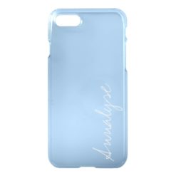 Airy Blue Light Baby Blue Sleek Solid Color Custom iPhone 7 Case