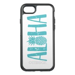 Aloha Hawaiian Tropical Turquoise Pineapple OtterBox Symmetry iPhone 7 Case