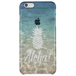 Aloha Pineapple Tropical Beach Clear iPhone 6 Plus Case