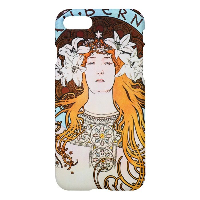 Alphonse Mucha Sarah Bernhardt Vintage Art Nouveau iPhone 7 Case