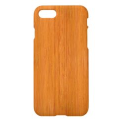 Amber Bamboo Wood Grain Look iPhone 7 Case