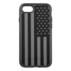 American Flag Black Gray OtterBox Symmetry iPhone 7 Case