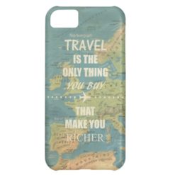 An inspiring travel quotes case for iPhone 5C