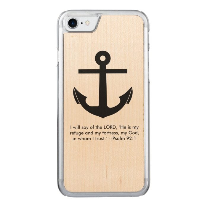 Anchor Scripture Verse Carved iPhone 7 Case