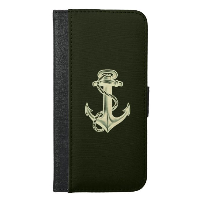 Anchors Away (Green) iPhone 6/6s Wallet Case