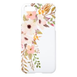 Anemone Flower Bouquet Watercolor Peach White iPhone 7 Case