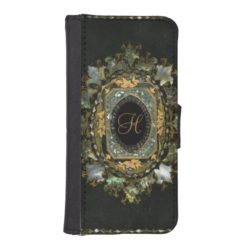 Antique Monogram Mother Of Pearl iPhone SE/5/5s Wallet