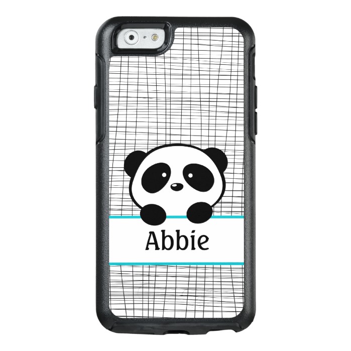 Aqua Black Panda Personalized Animal Otterbox aqua black panda personalized animal otterbox