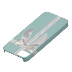 Aqua Blue Ribbon Iphone 5 with custom options iPhone SE/5/5s Case