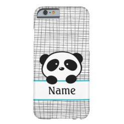 Aqua Personalized Panda iPhone 6 Case
