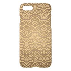 Arabic golden lace on brown iPhone 7 case