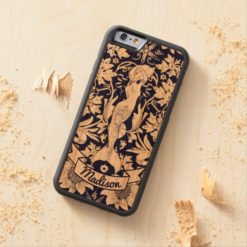 Art Nouveau Vintage Beautiful Mermaid Personalized Carved Cherry iPhone 6 Bumper Case