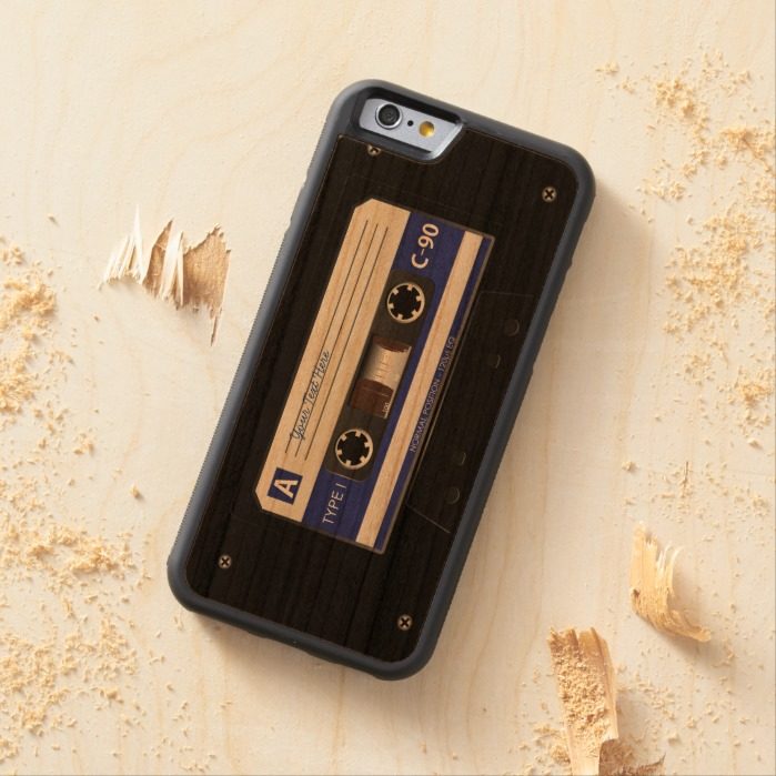 Audio Cassette Mix Tape Carved Cherry iPhone 6 Bumper