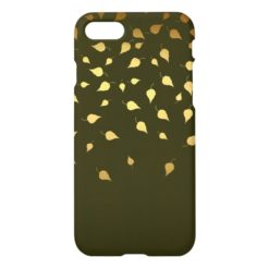 Autumn Gold Leaves Pattern iPhone 7 Case
